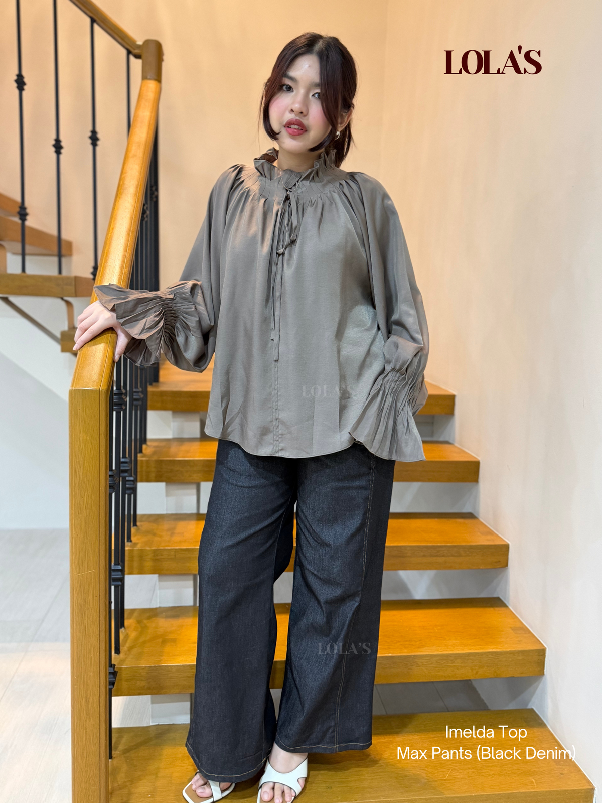Imelda Blouse (Taupe)