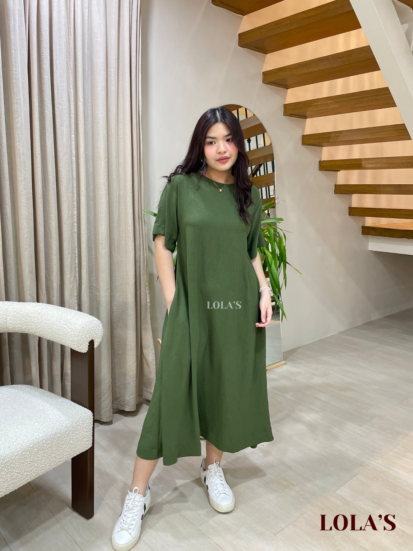 Luna Dress (Forest Green)