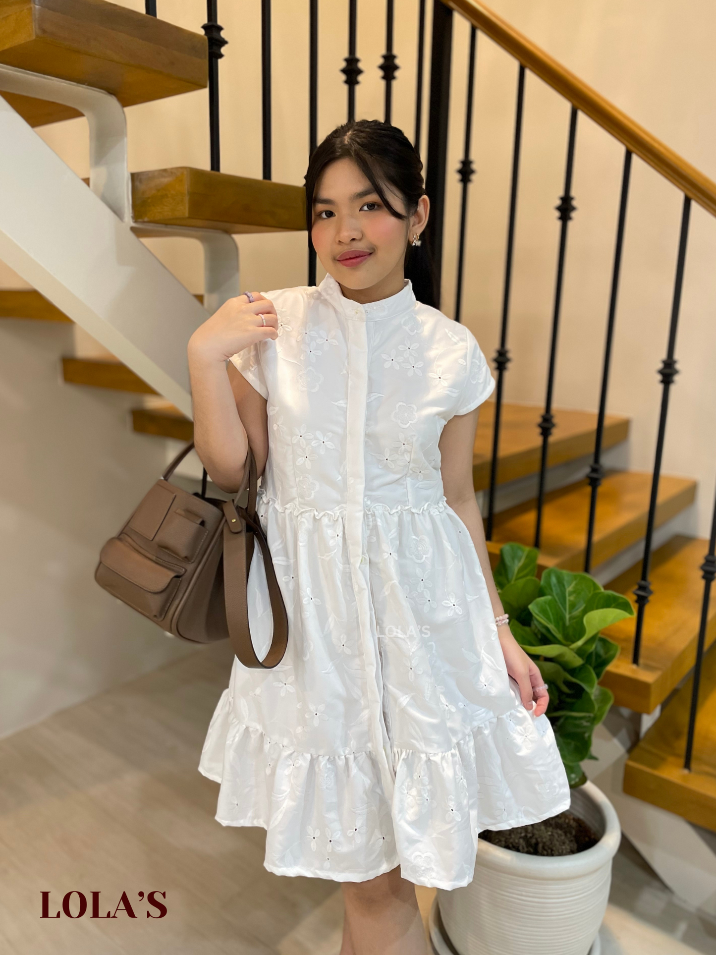 Jihyo Dress (White Eyelet)