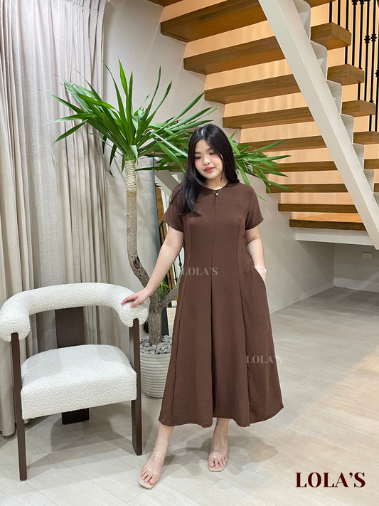 Kathleen Dress (Dark Brown)