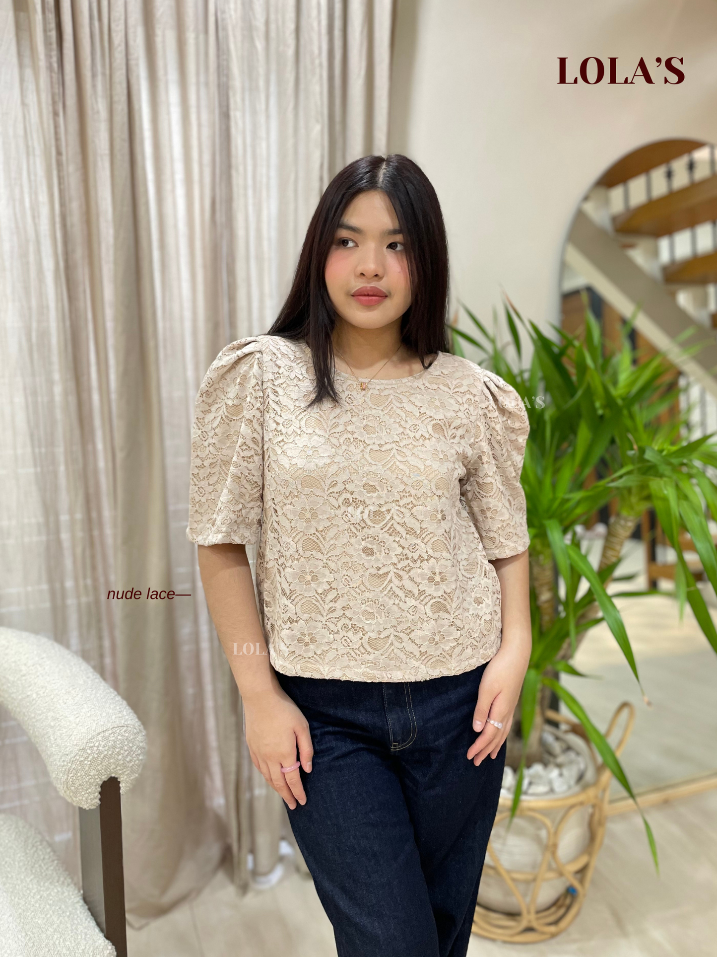 Vivian Top (Nude Lace)