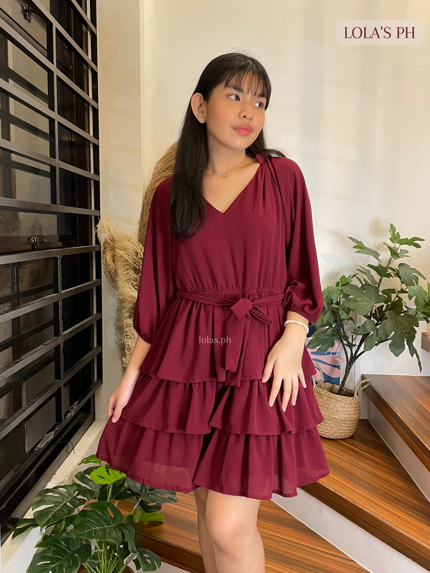 Mathilda Dress (Wine)