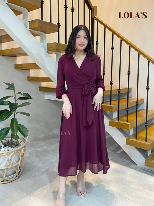 Paula Dress (Merlot)