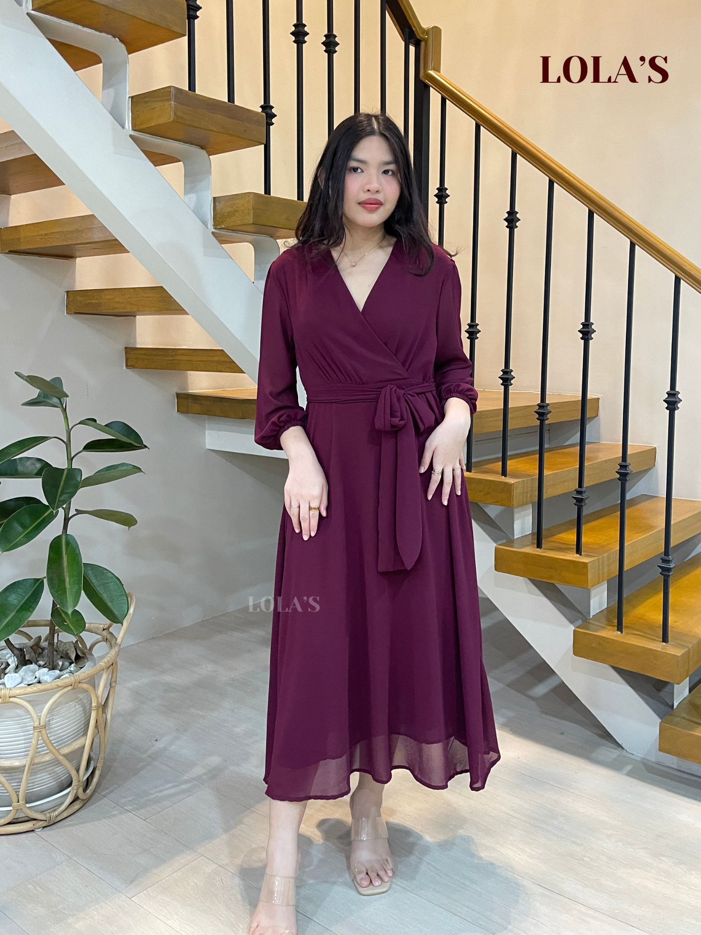 Paula Dress (Merlot)