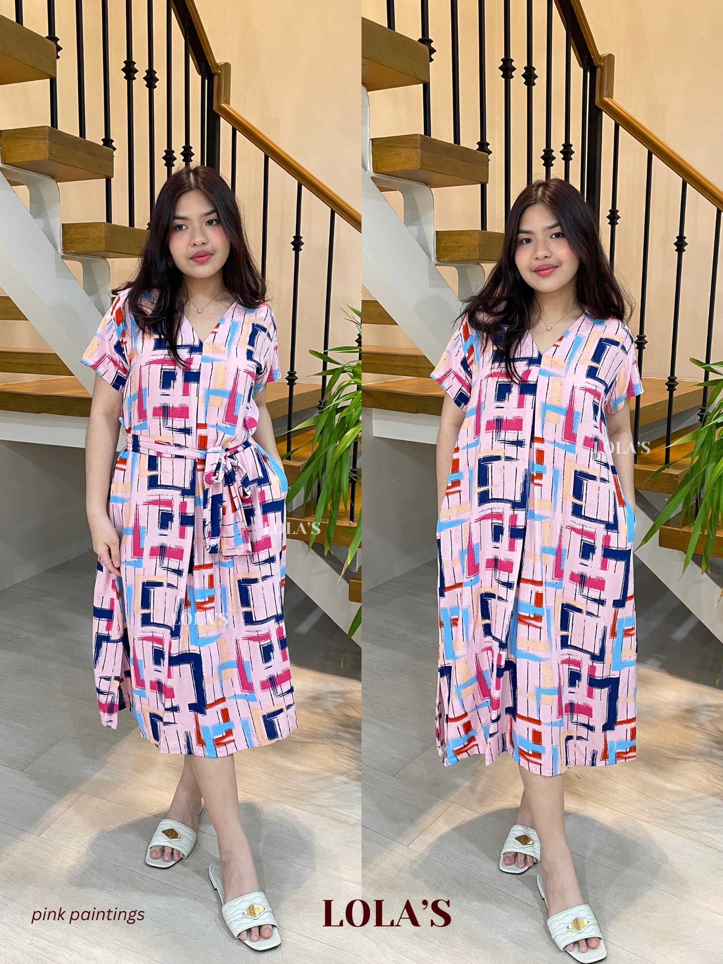 Tracy Dress (Pink Paintings)