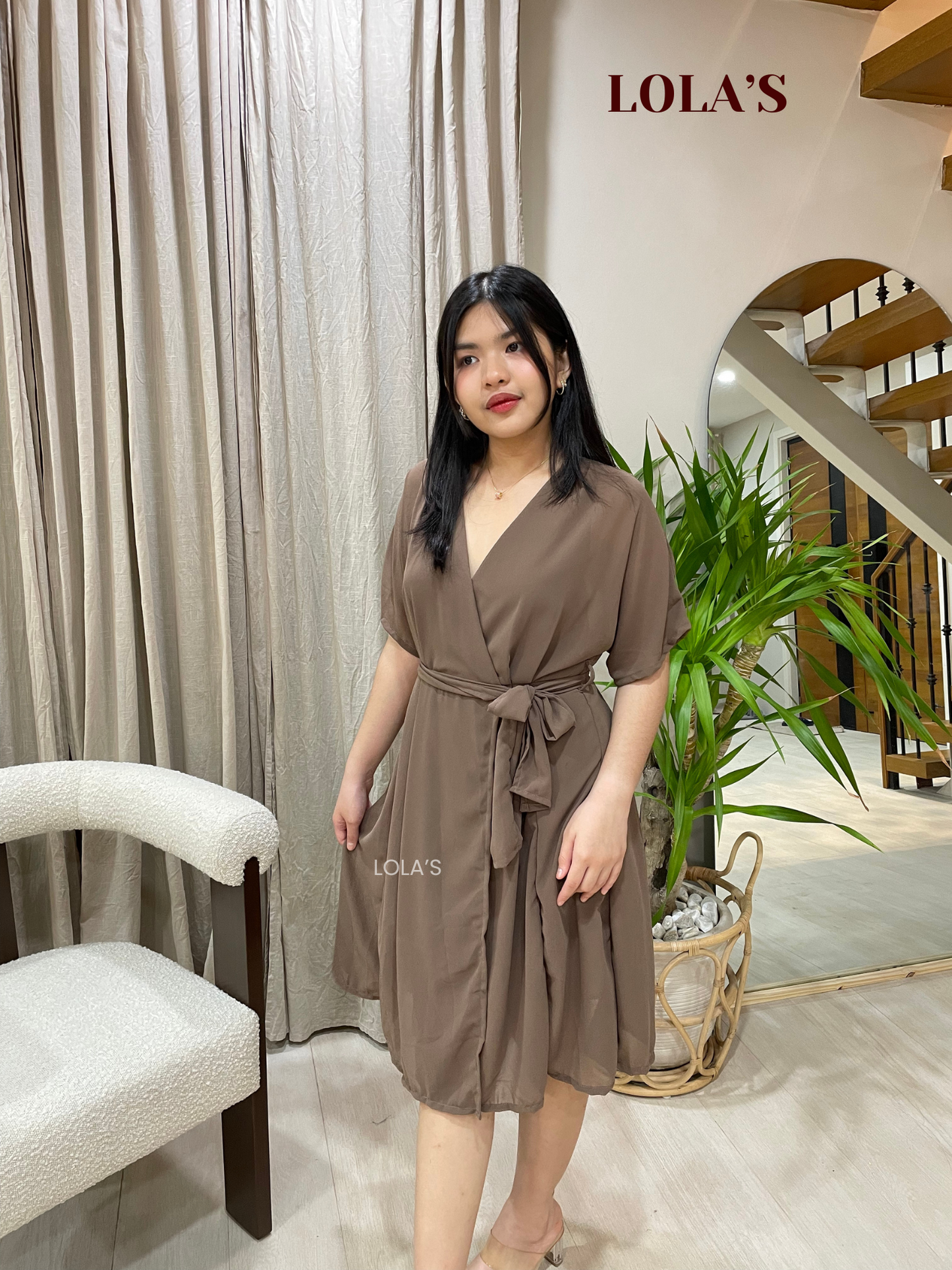 Linda Dress (Taupe)