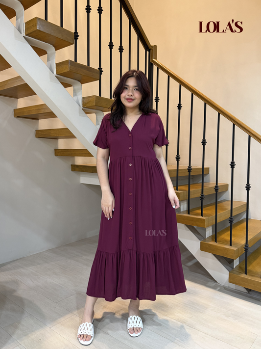 Regine Dress (Wine)