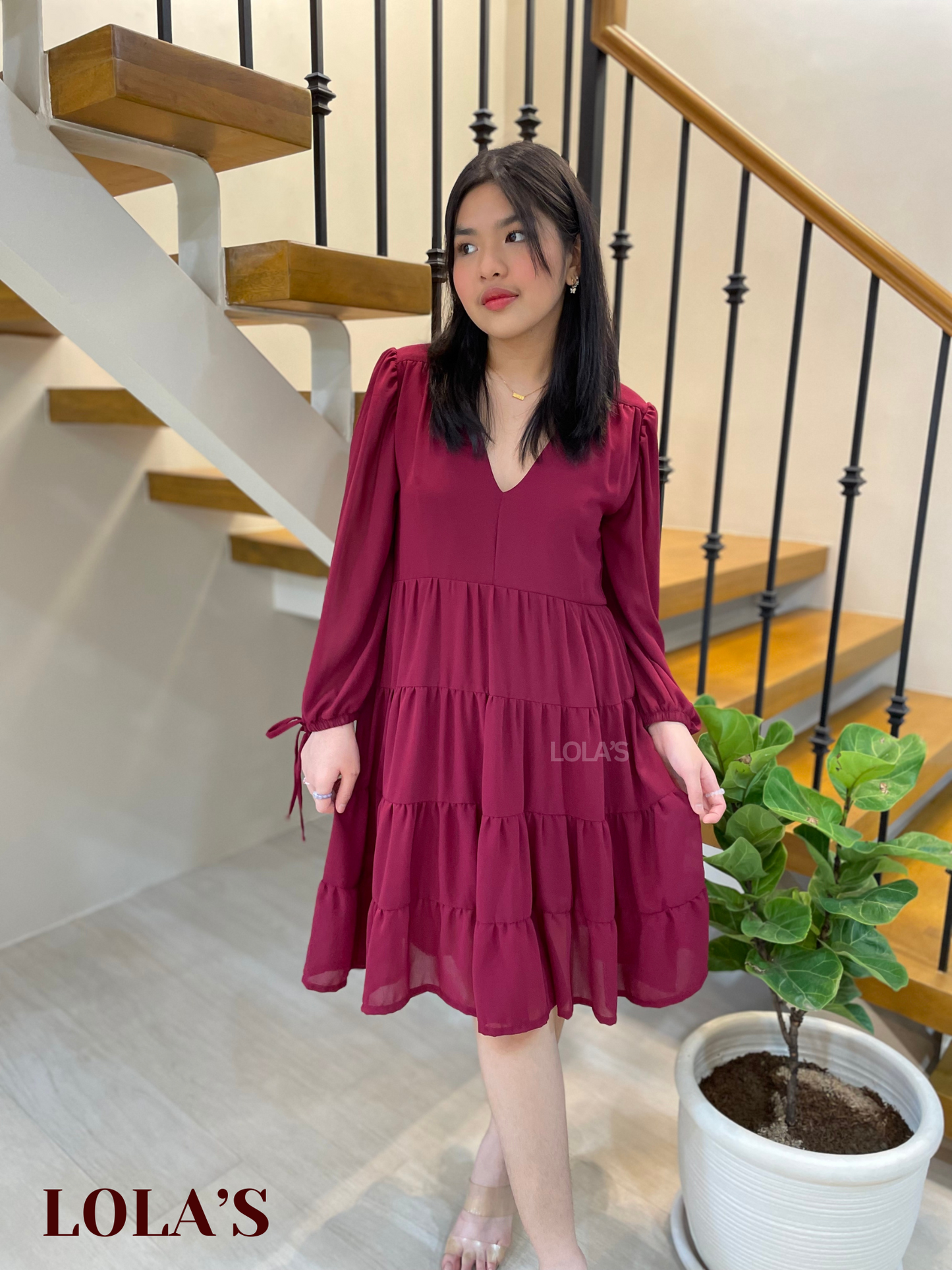 Diana Dress (Wine)