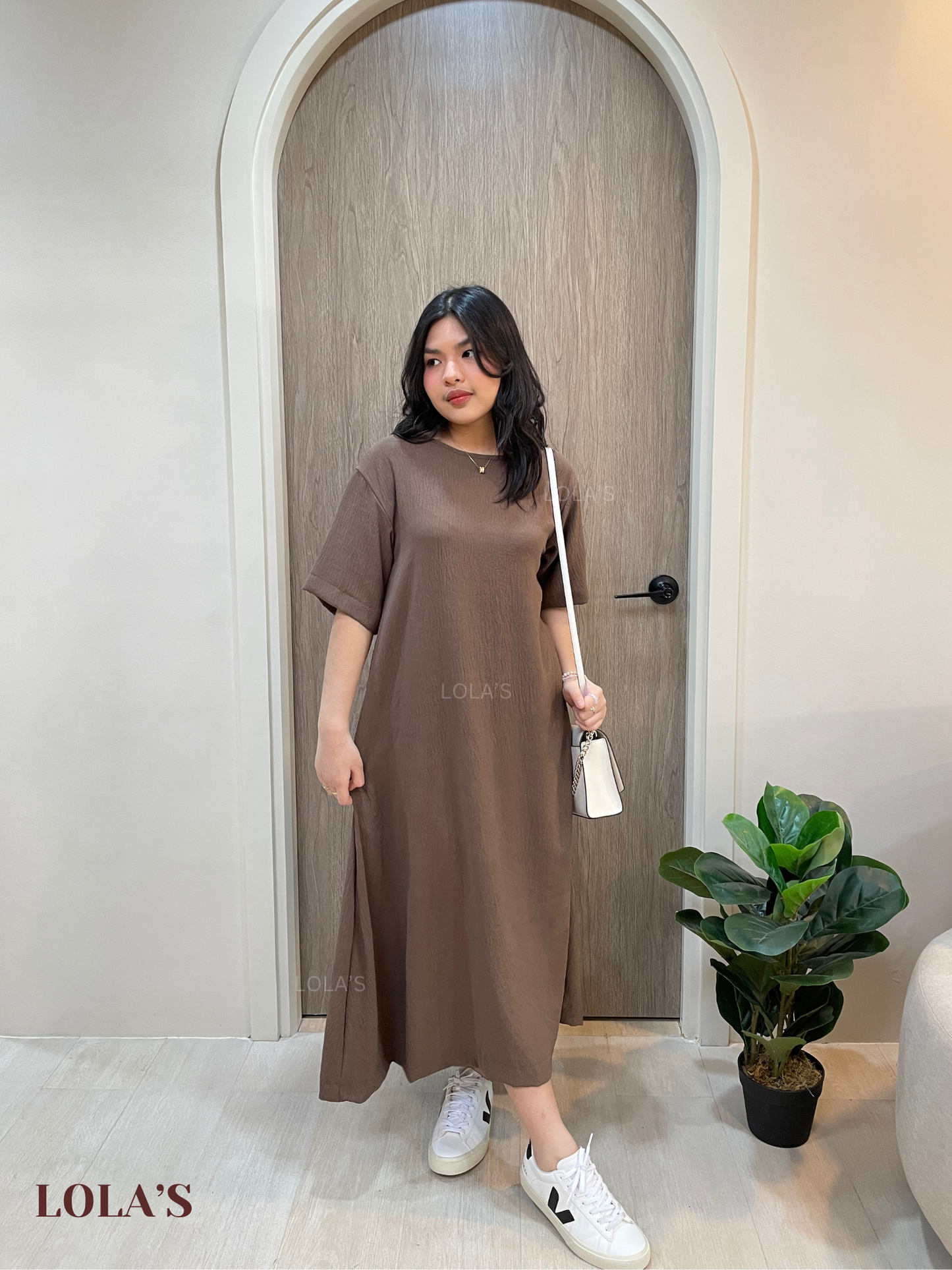 Luna Dress (Cedar Brown)