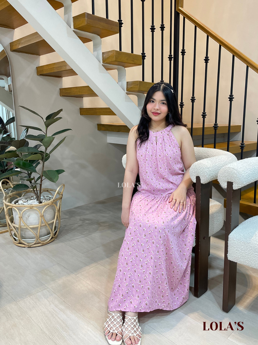 Chesca Dress (Pink Blooms)
