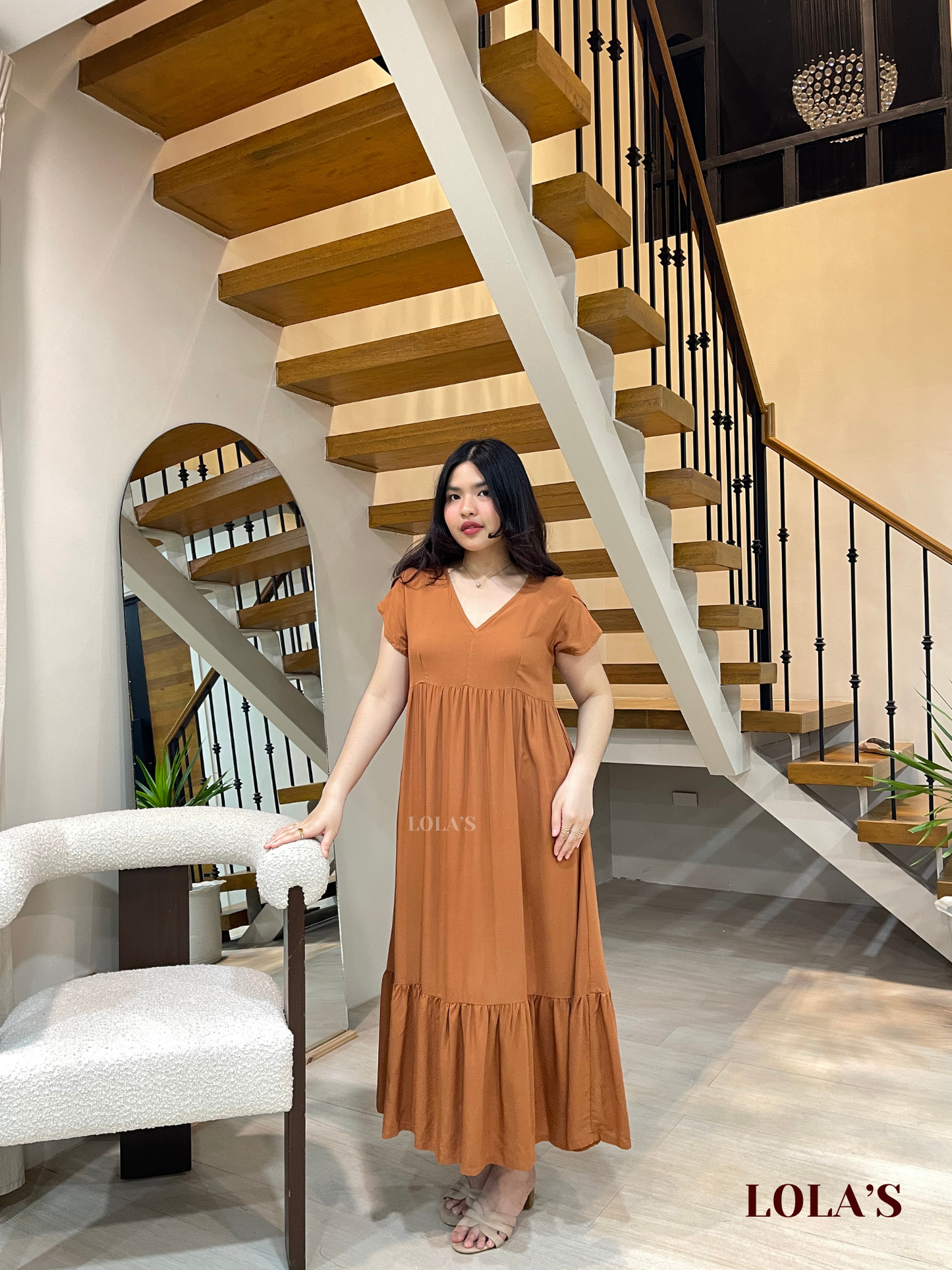 Jane Dress (Light Brown)