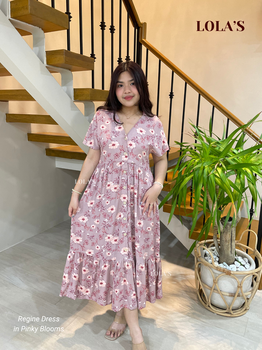 Regine Dress (Pinky Blooms)