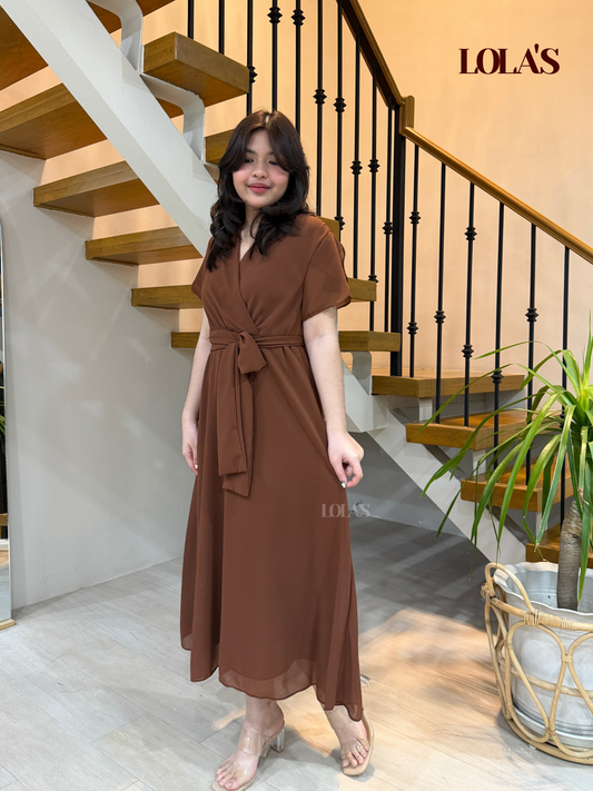 Glinda Dress (Brown)