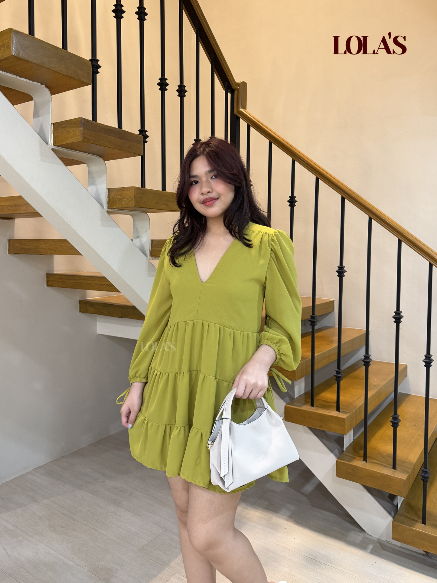 Monina Dress (Apple Green)