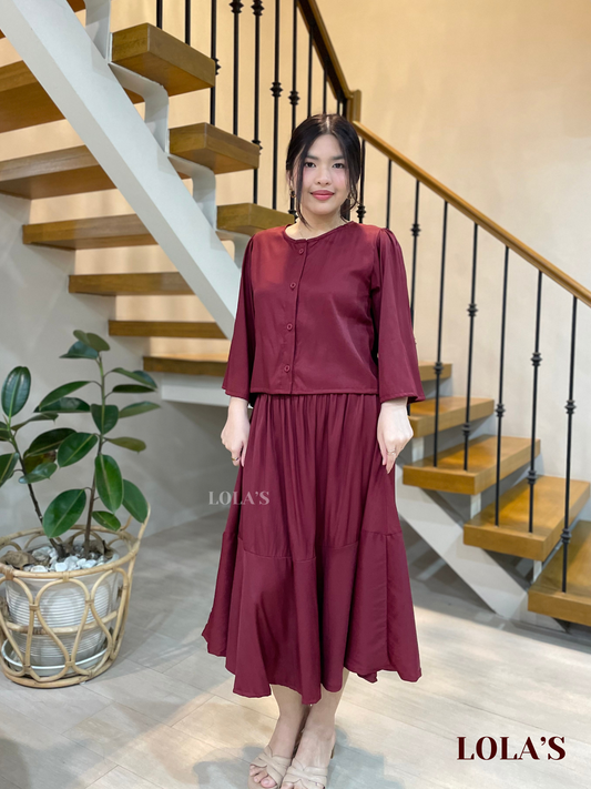 Haila Coords (Burgundy)