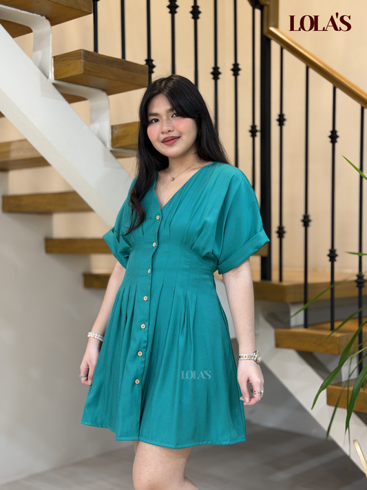 Felicia Dress (Aqua Green)