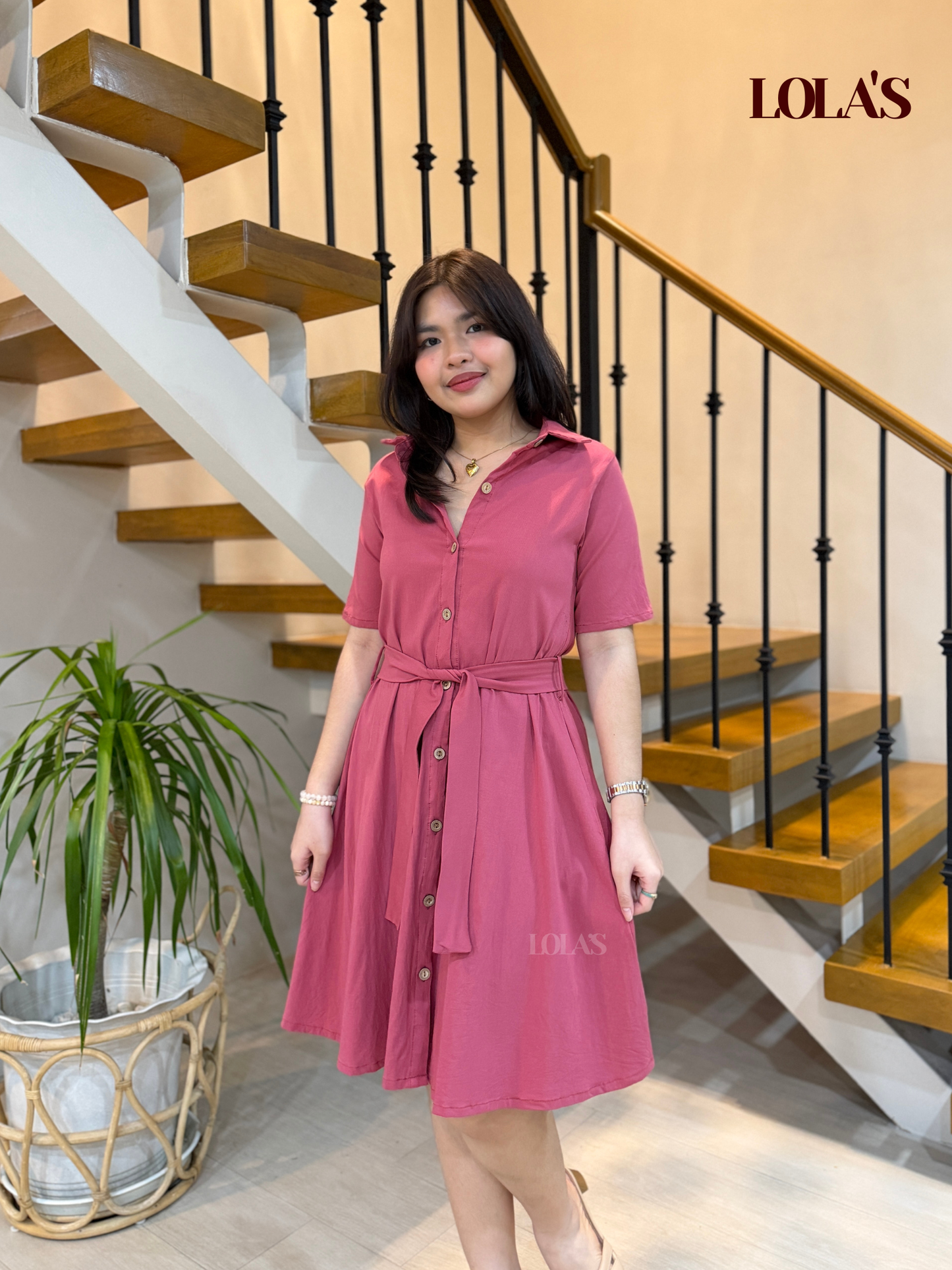 Alexa Polo Dress (Raspberry)