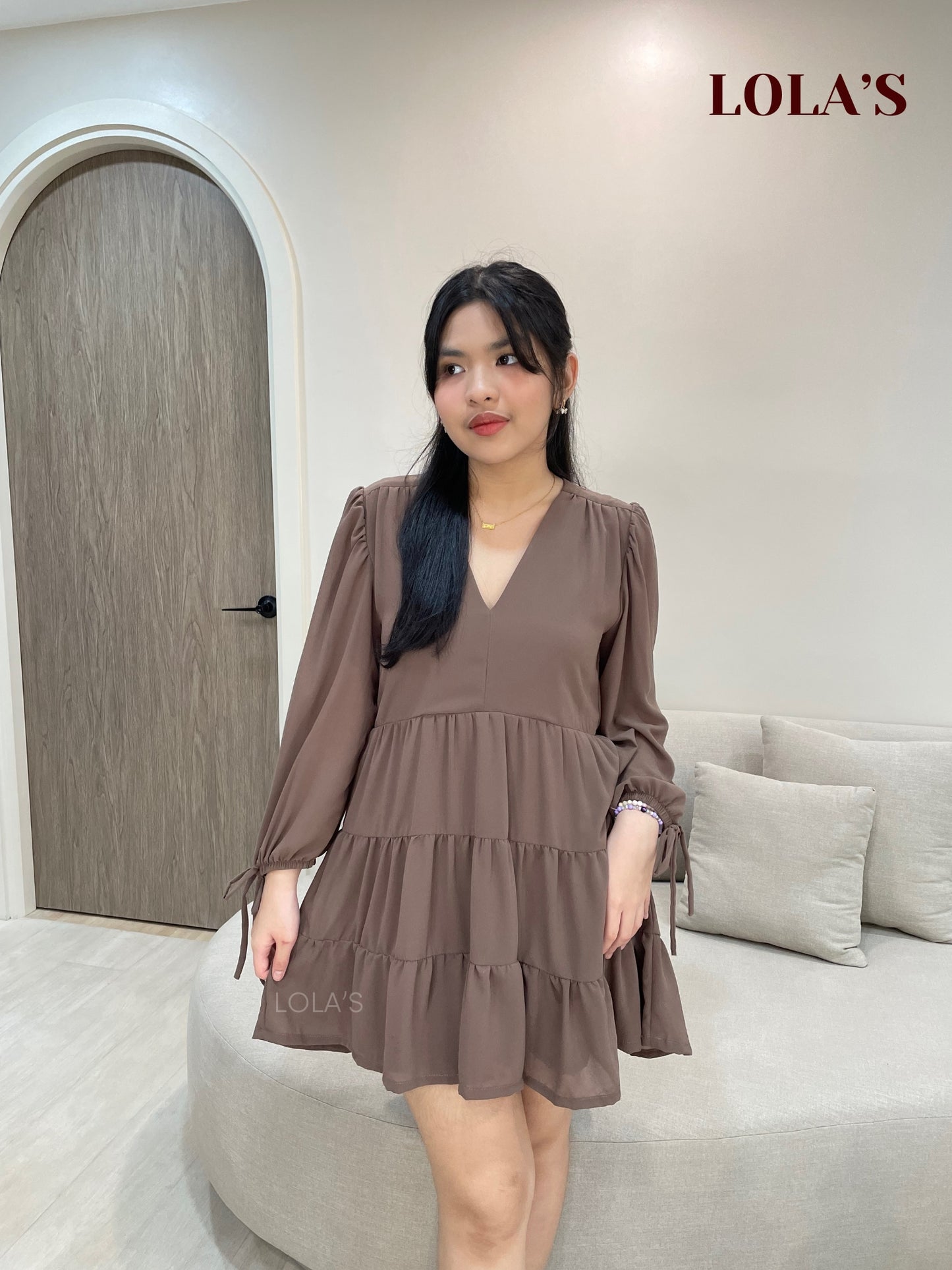 Monina Dress (Taupe)