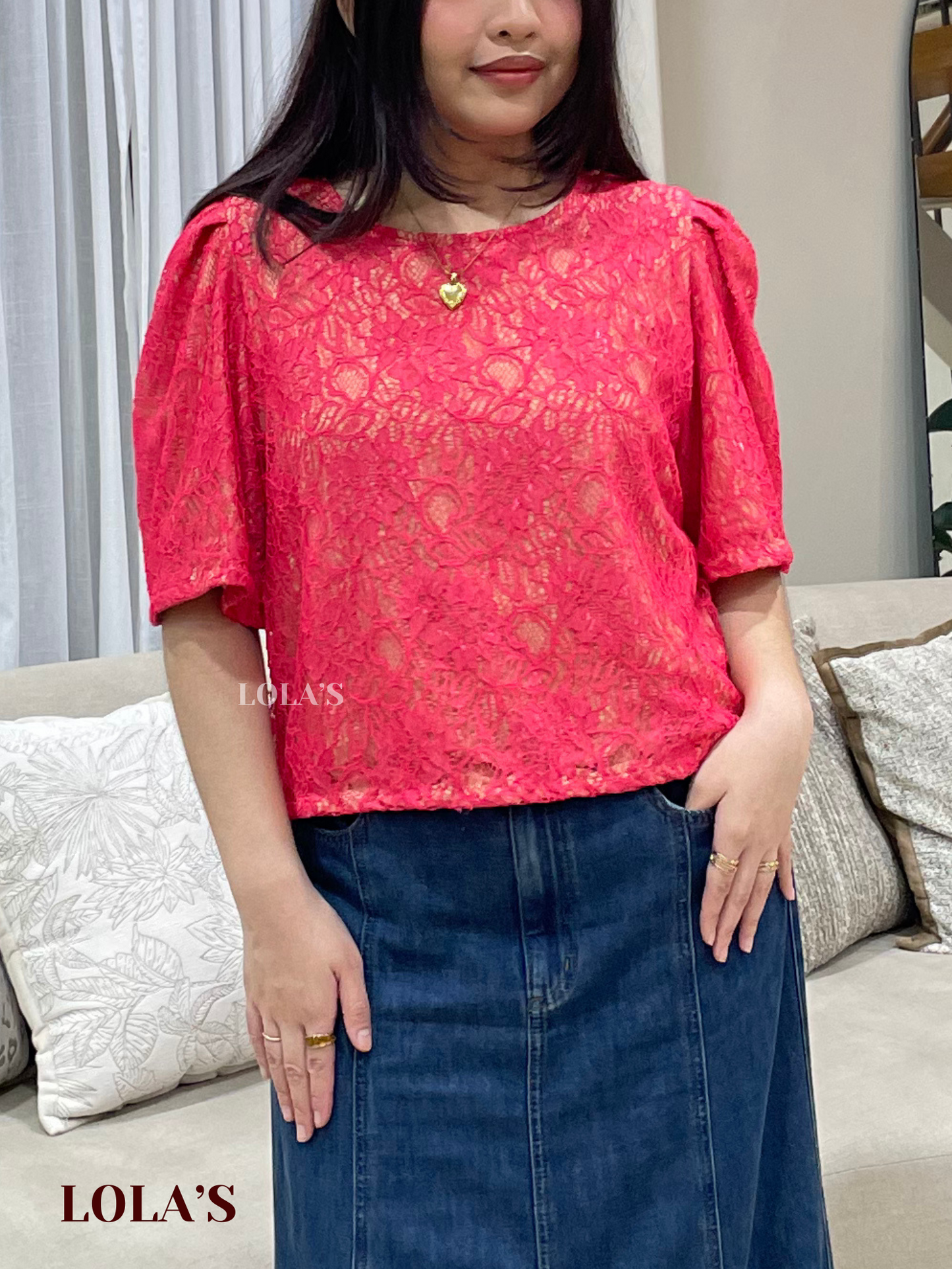 Vivian Top (Passion Rose Lace)
