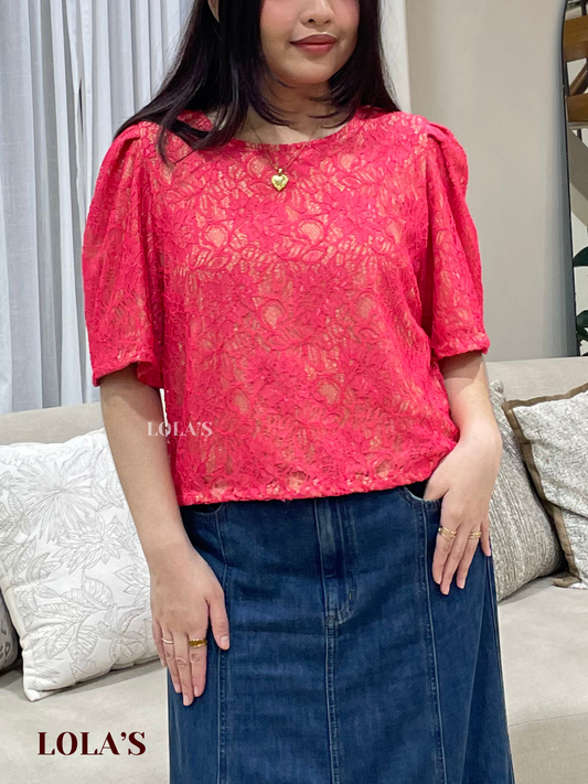 Vivian Top (Passion Rose Lace)