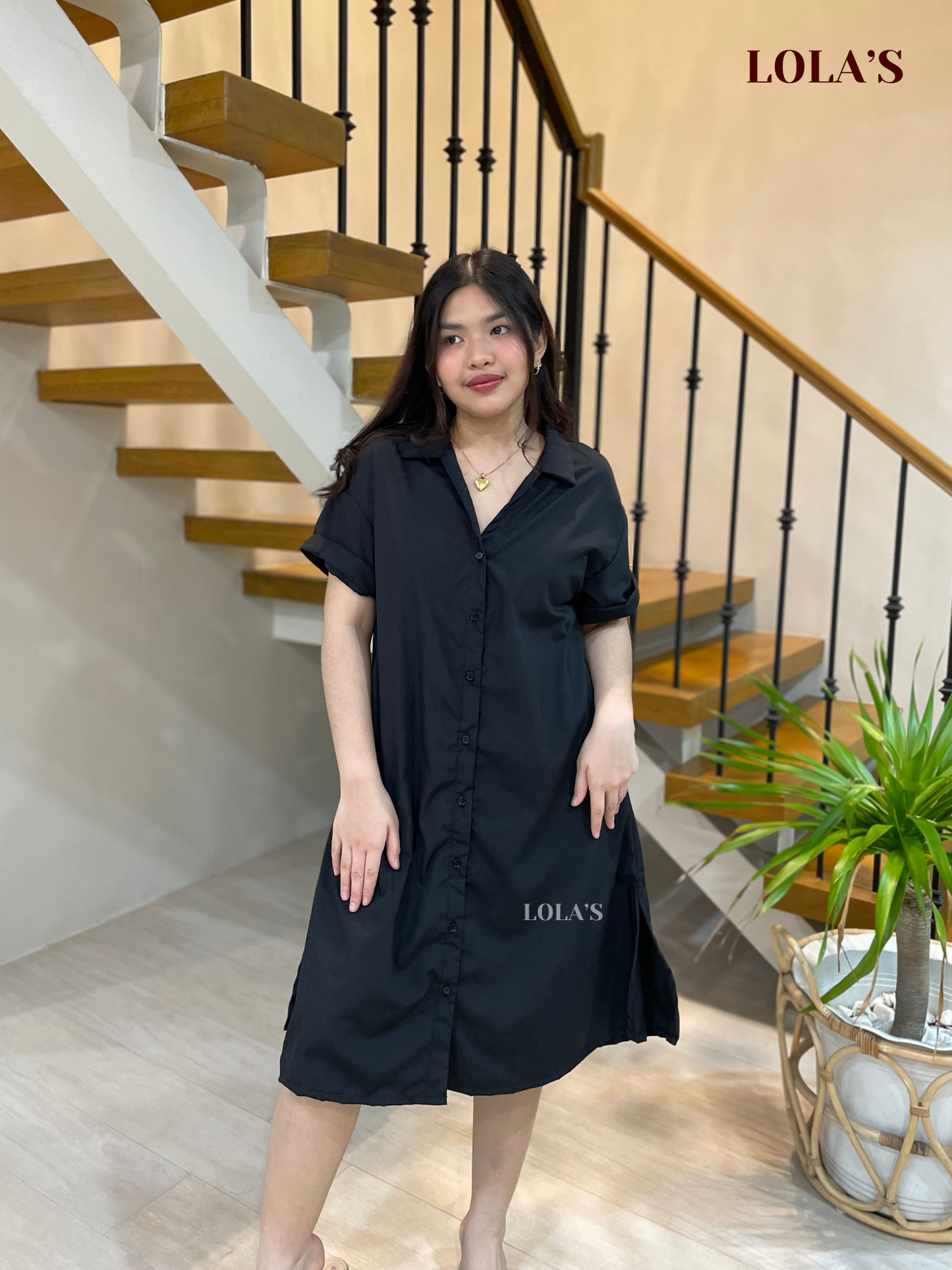 Kelsey Polo Dress (Black)