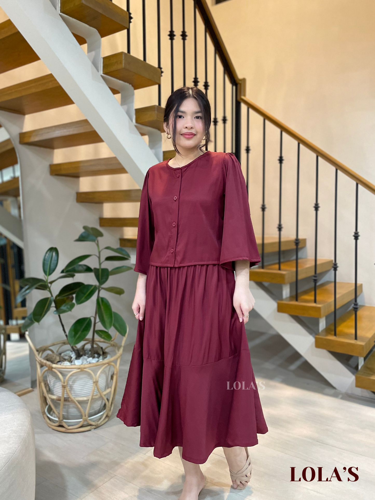 Haila Coords (Burgundy)