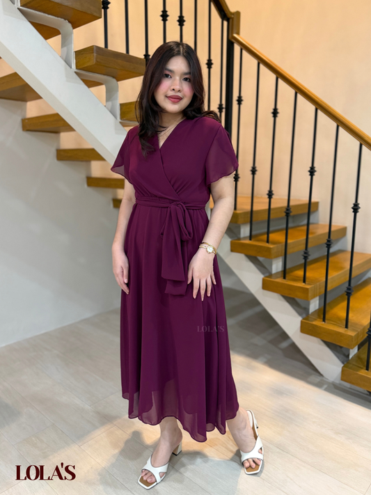 Glinda Dress (Burgundy)