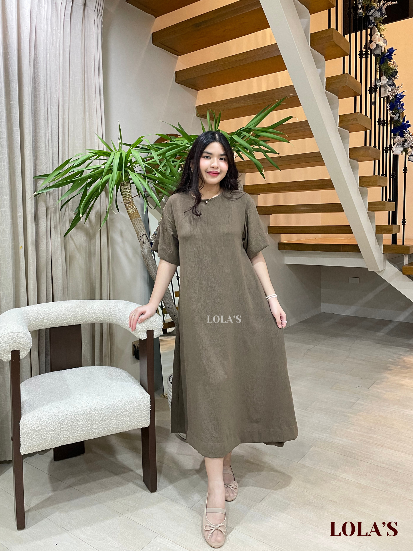 Luna Dress (Dark Taupe)