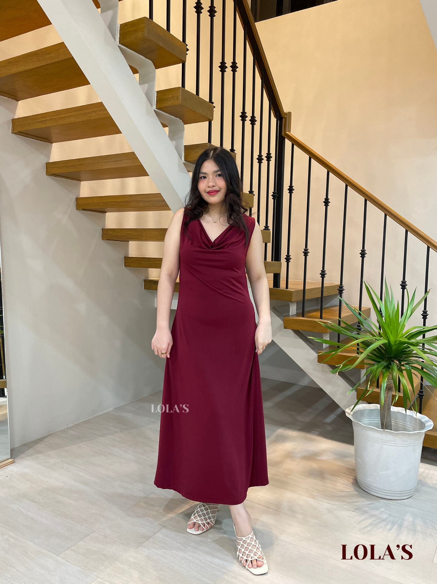 Sheena Dress (Maroon)