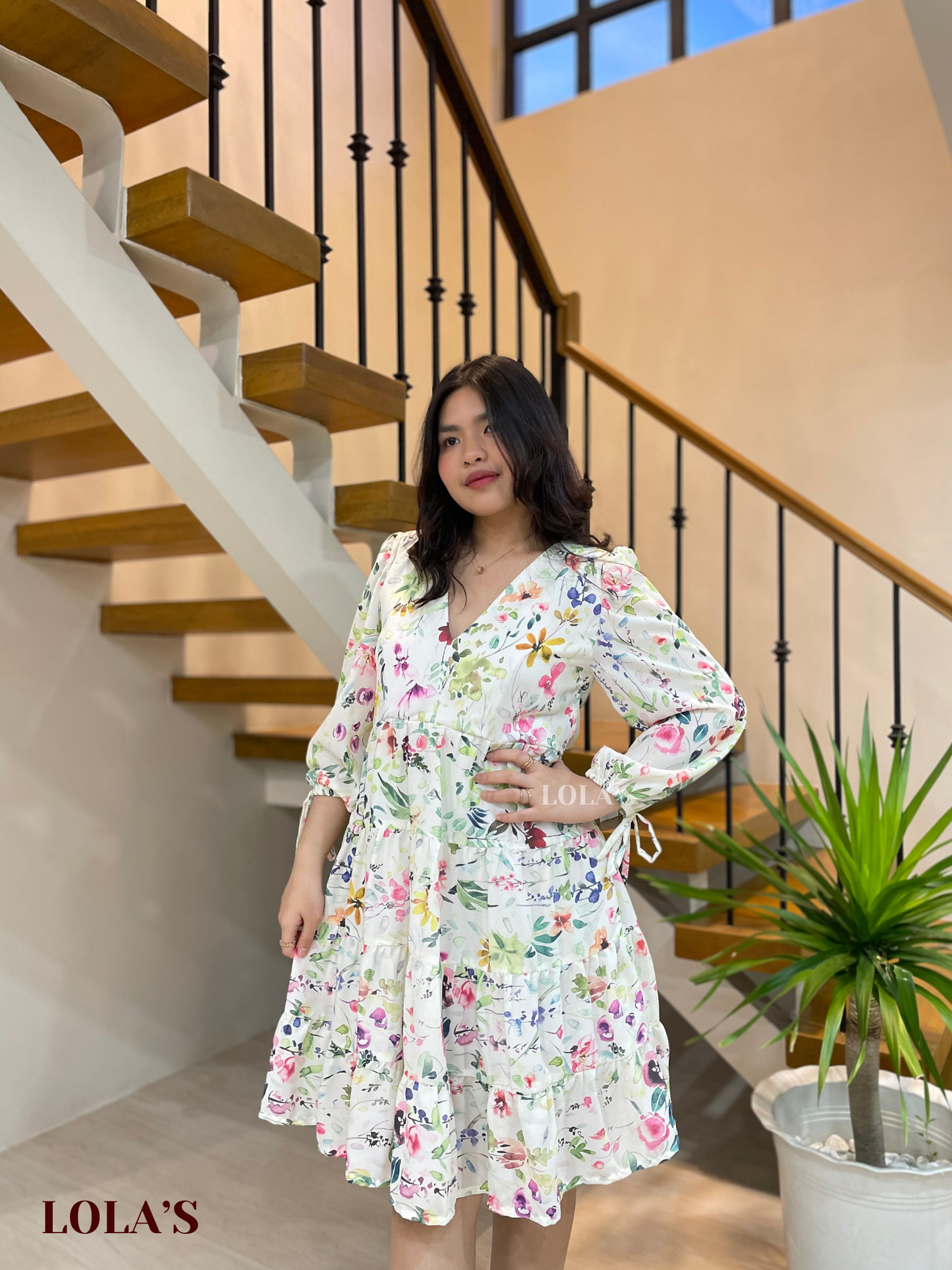 Diana Dress (Soft Blooms)