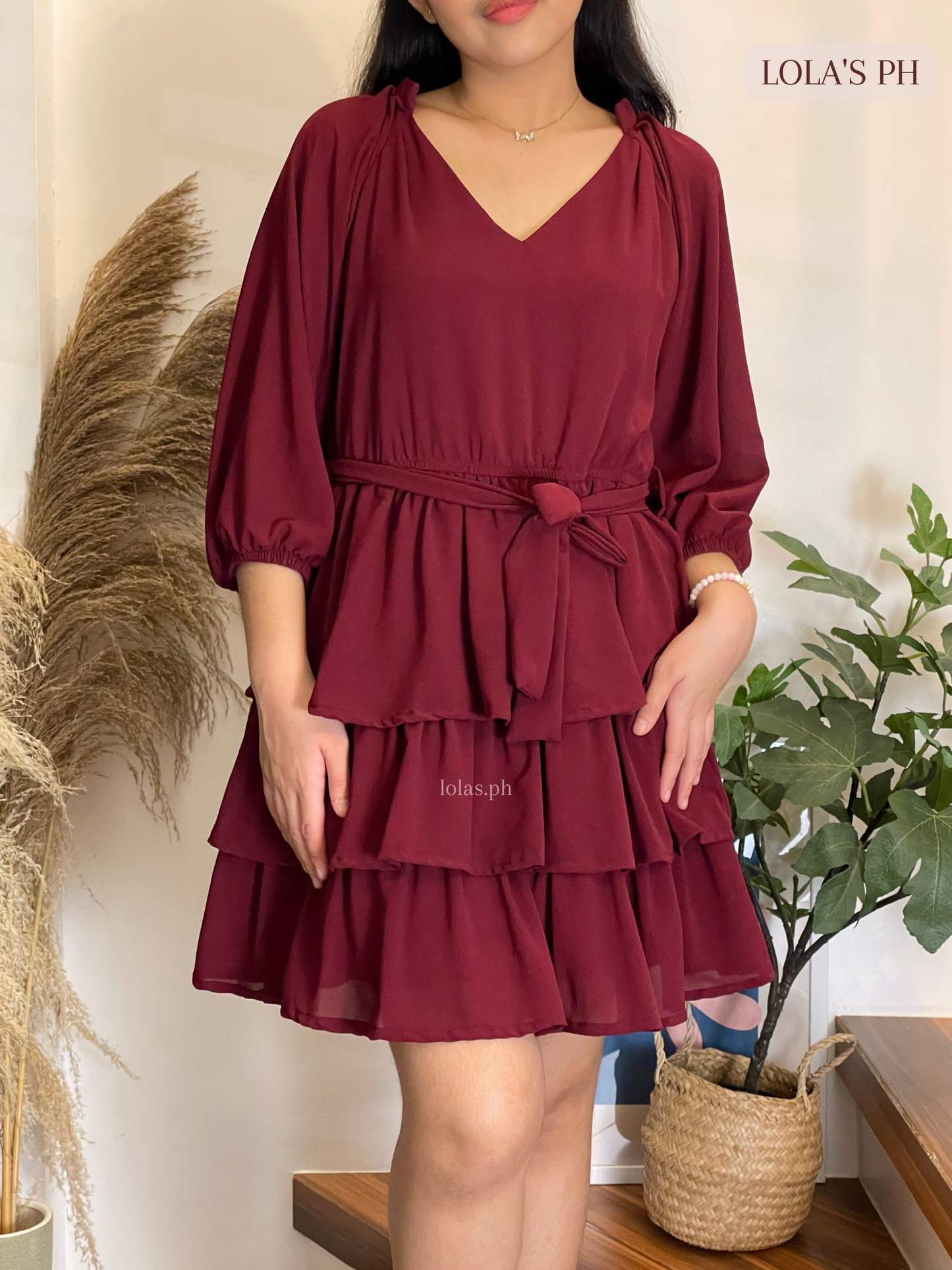 Mathilda Dress (Wine)