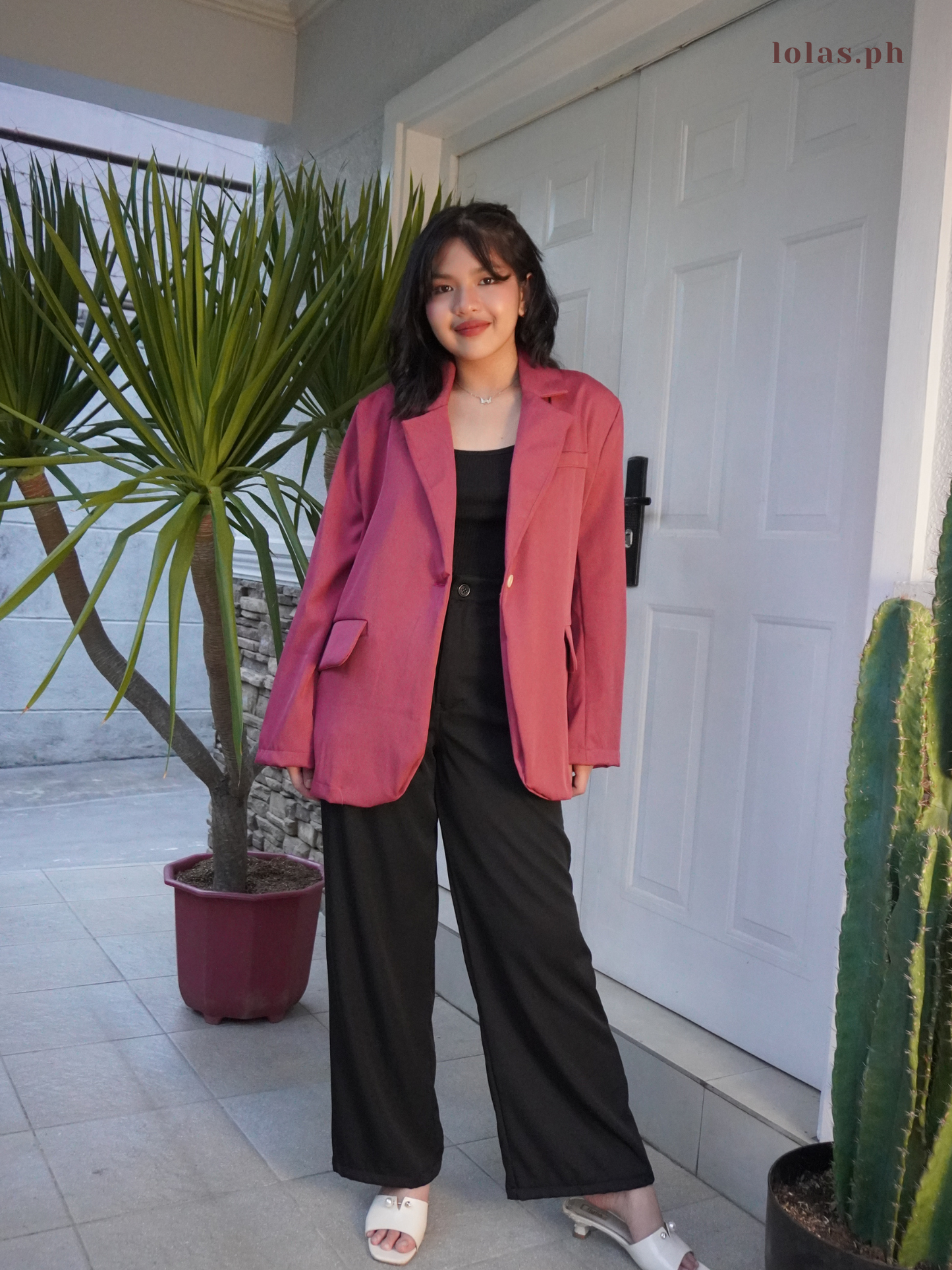 Rhys Oversized Blazer (Rouge Pink)