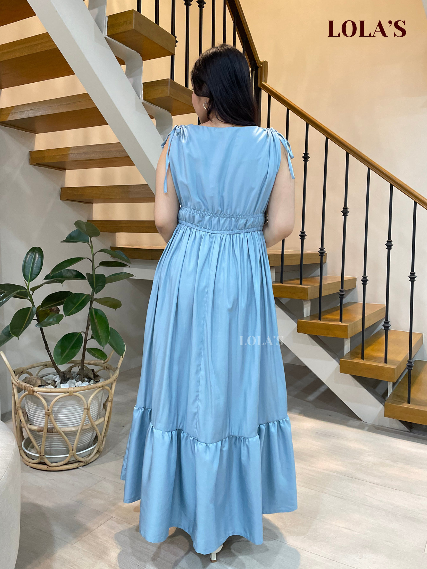 Adeline Dress (Steel Blue)