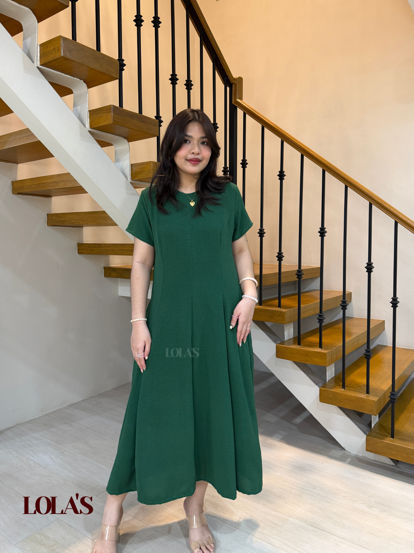 Kathleen Dress  (Forest Green)