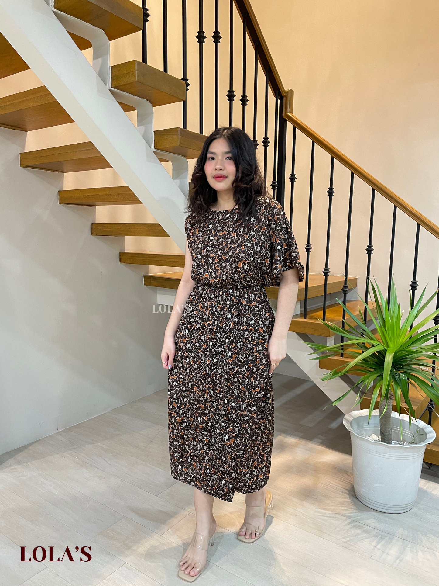 Ollie Dress (Toffee Blossoms)