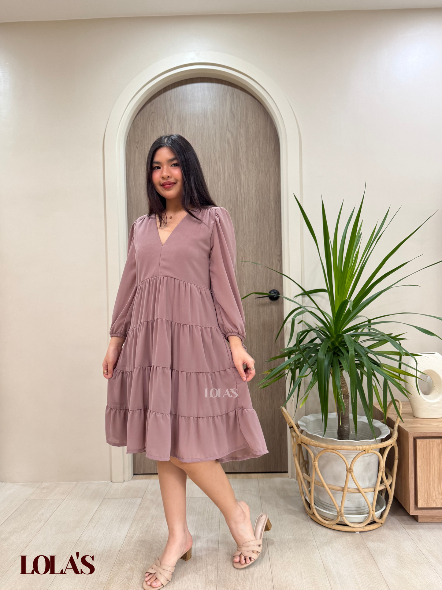Diana Dress (Warm Taupe)