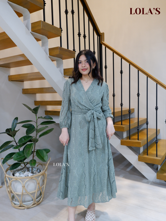 Paula Dress (Sage Lace)