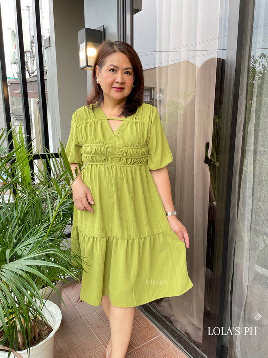 Louise Dress (Apple Green)