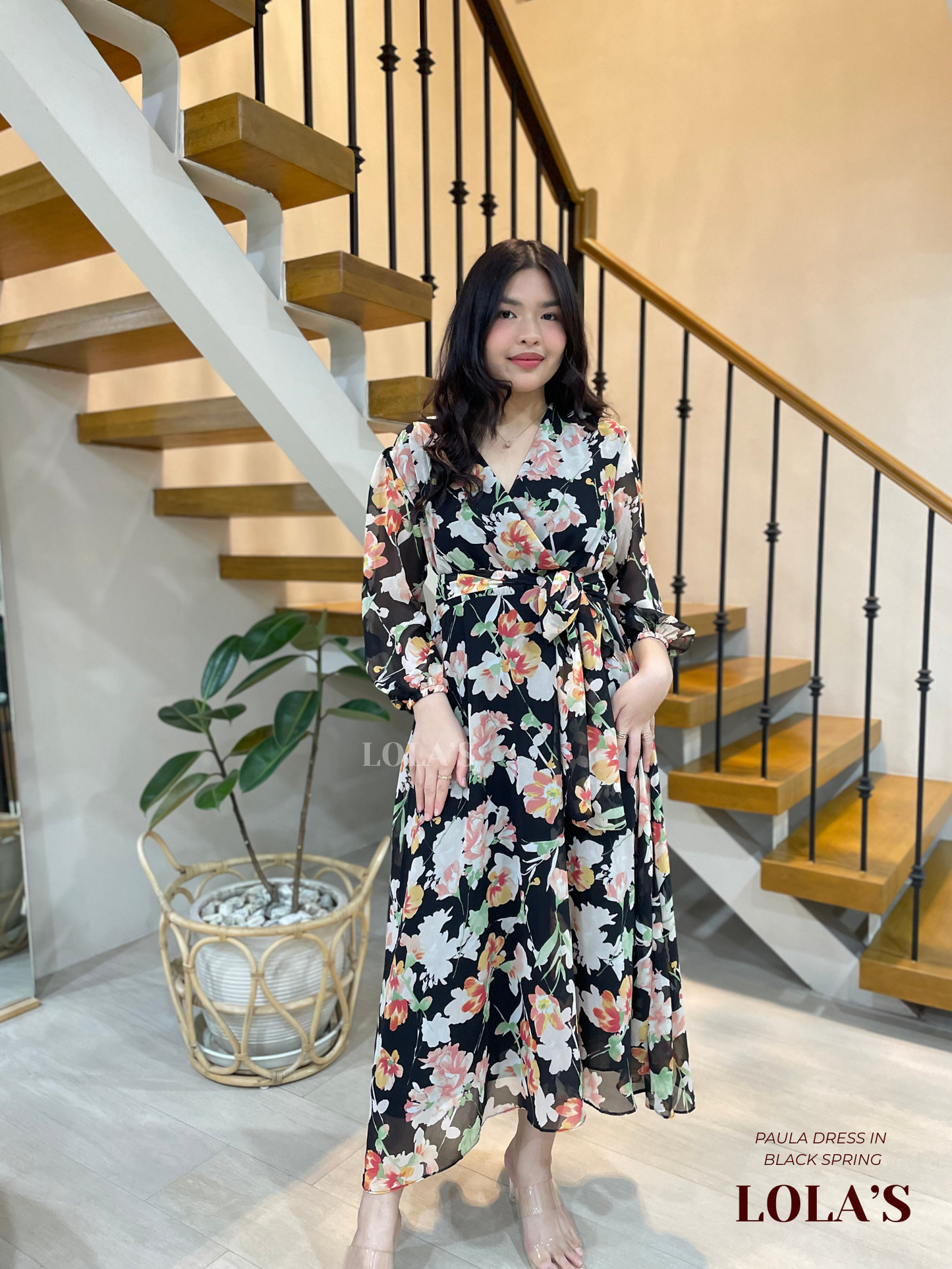 Paula Dress (Black Spring)