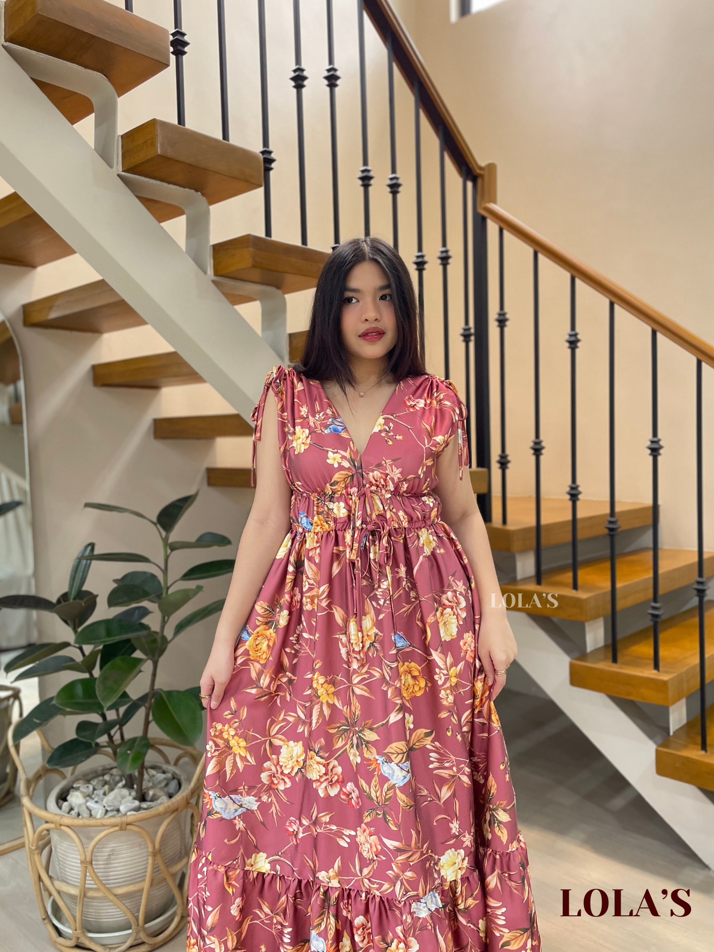 Adeline Dress (Rosewood Florals)