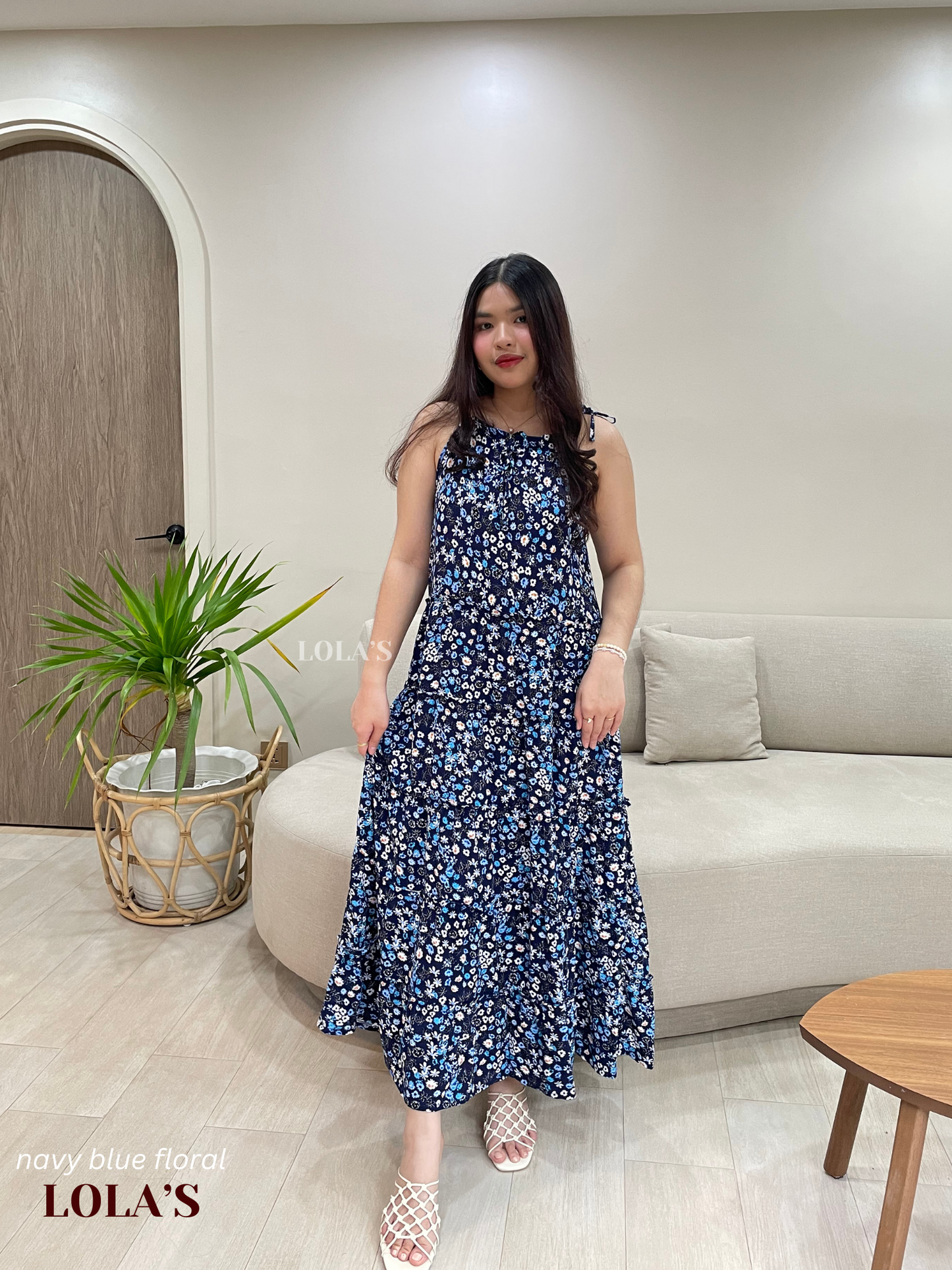 Gigi Dress (Navy Blue Floral)