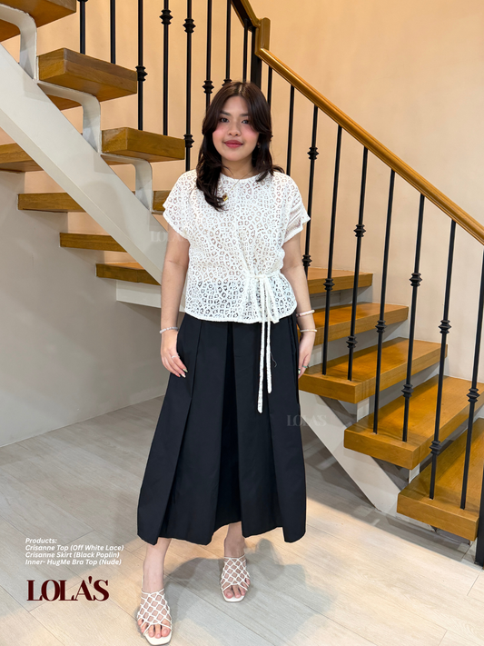 Crisanne Top (Off White Lace | Sheer | See-Through)