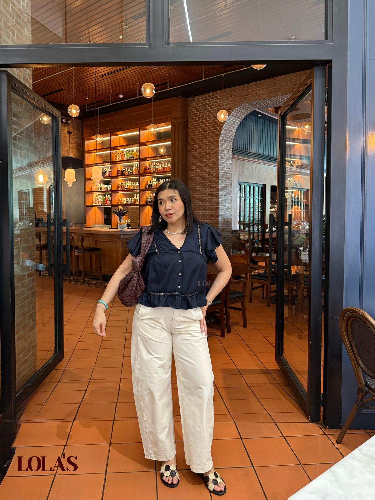 Arianna Blouse (Navy Blue)