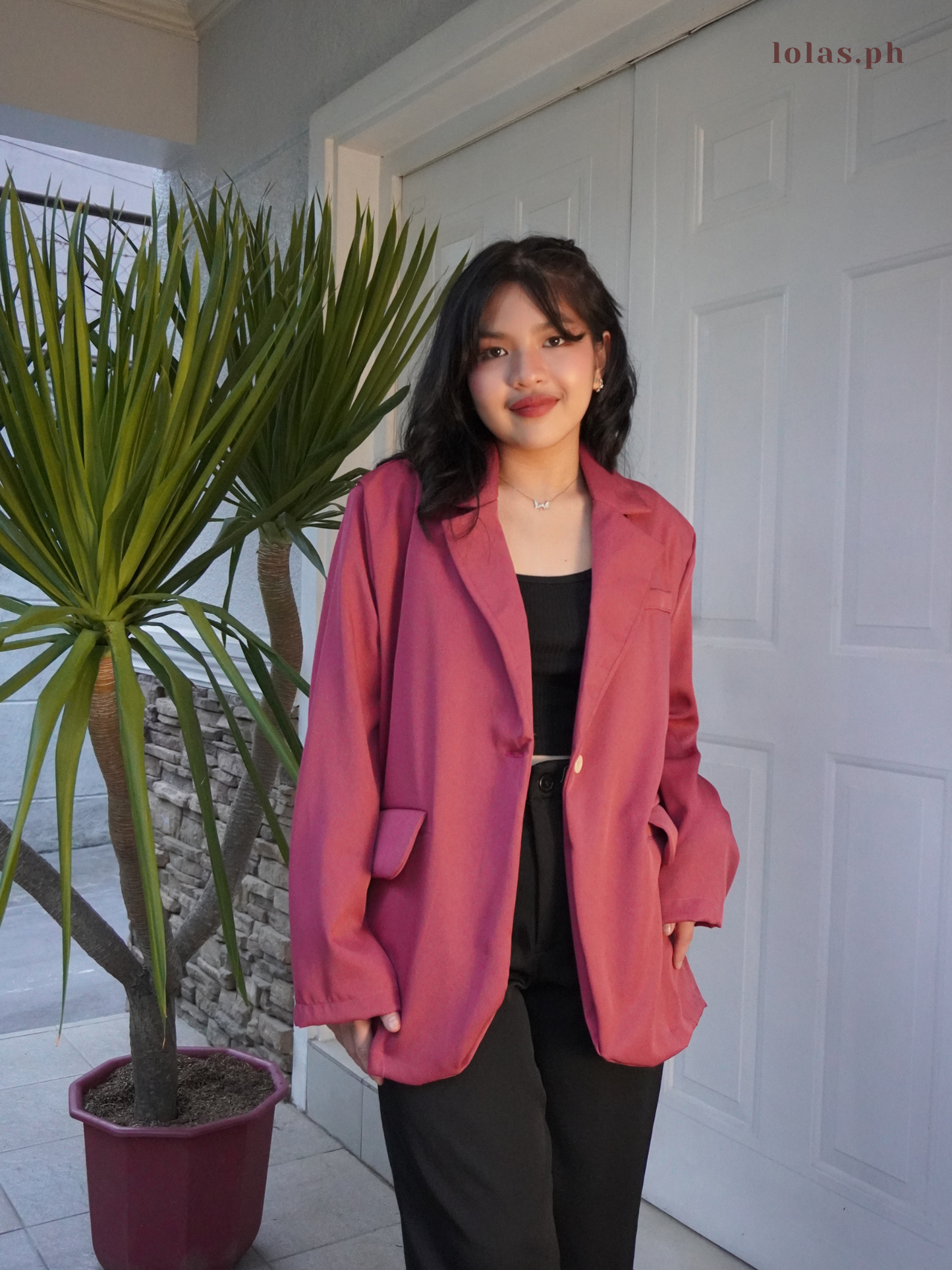 Rhys Oversized Blazer (Rouge Pink)