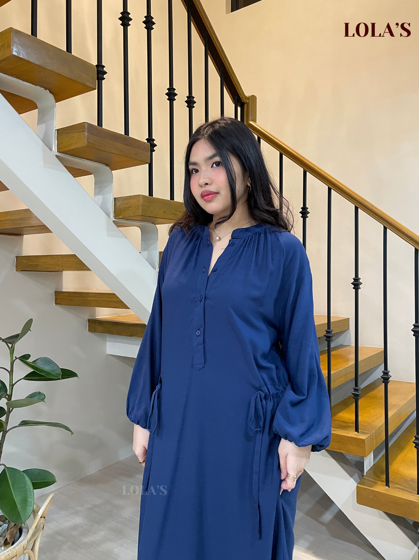 Yara Dress (Navy Blue)