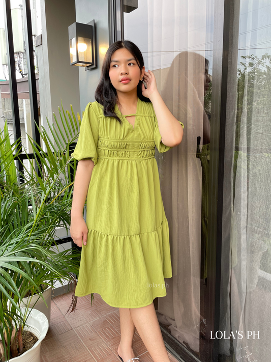 Louise Dress (Apple Green)