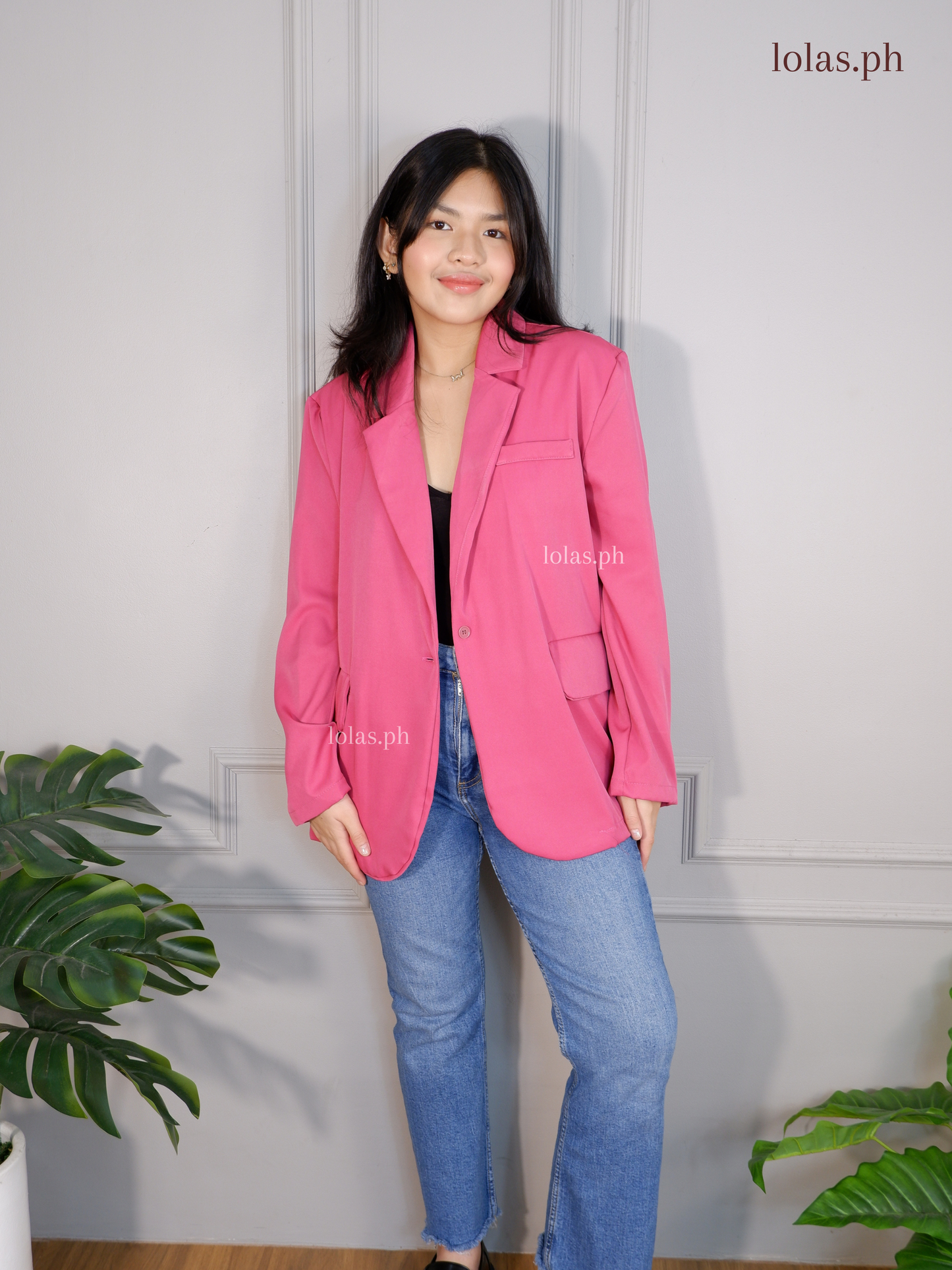 Rhys Oversized Blazer (Barbie Pink)