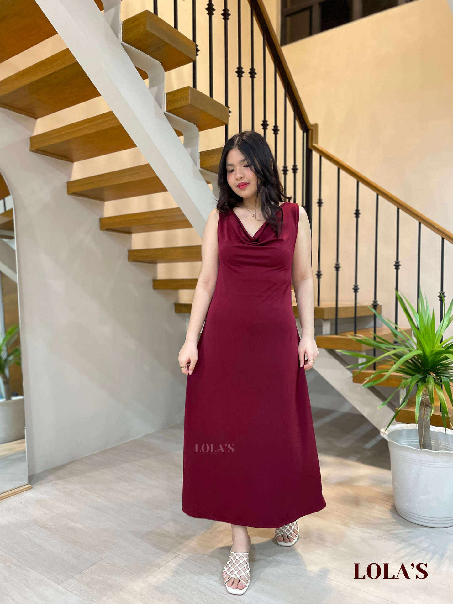 Sheena Dress (Maroon)