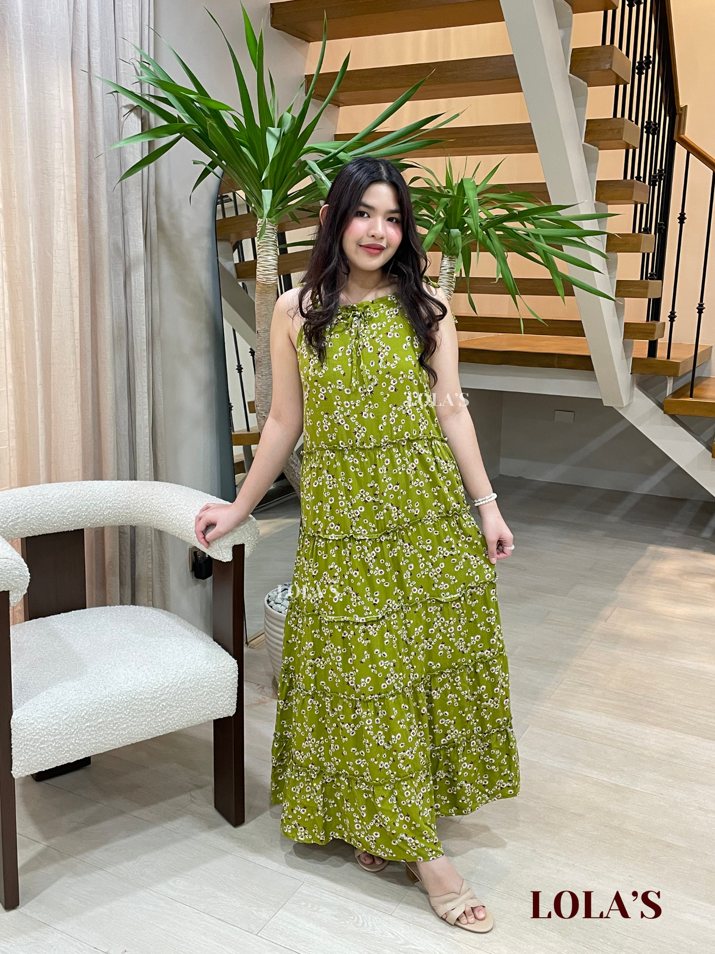 Gigi Dress (Floral Green)