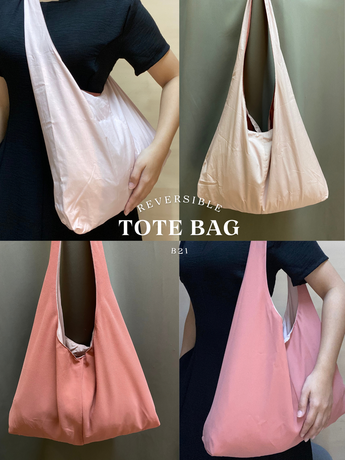 Reversible Tote Bag  (Plain | Big)